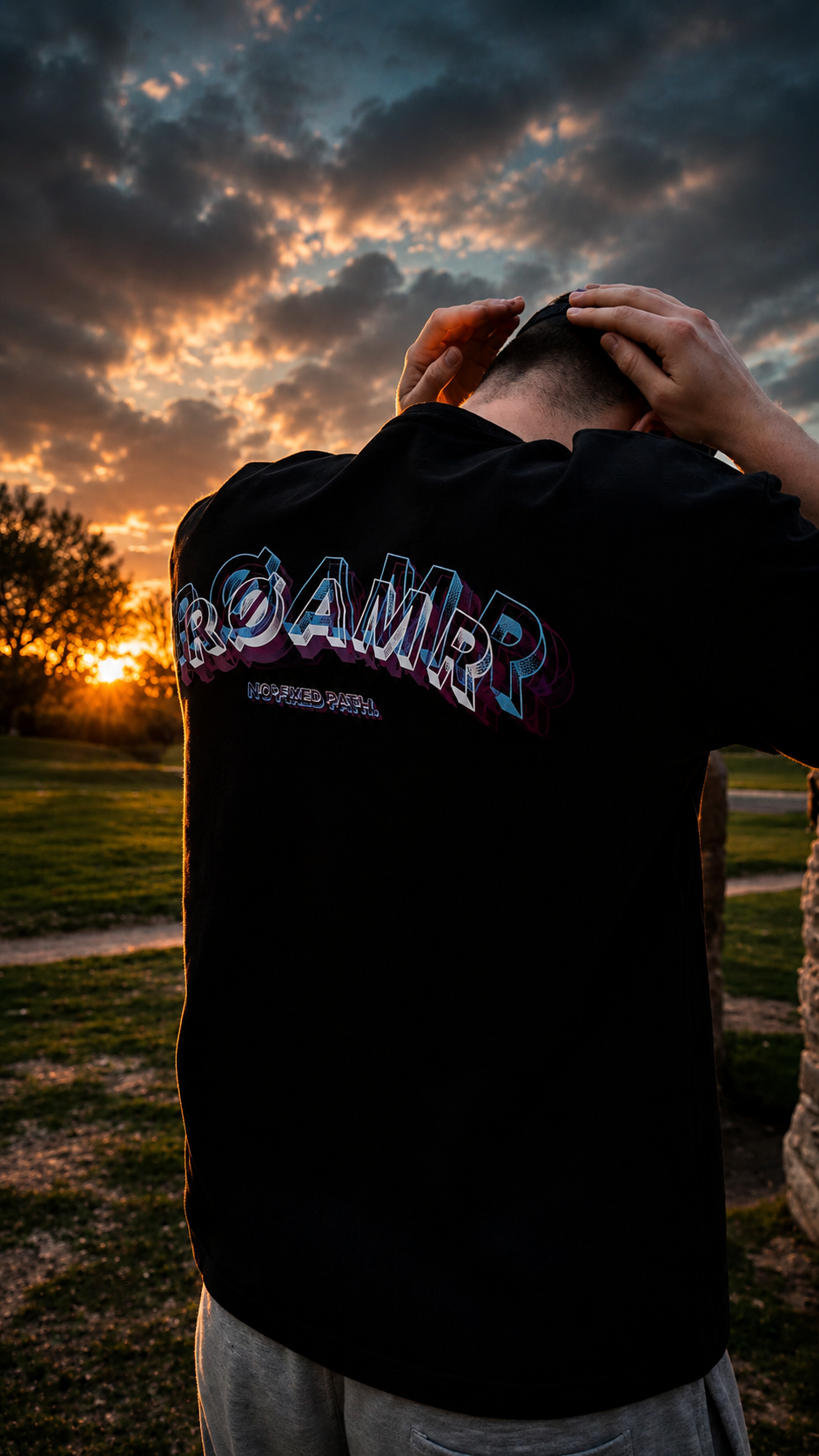Warped Typography Tee
